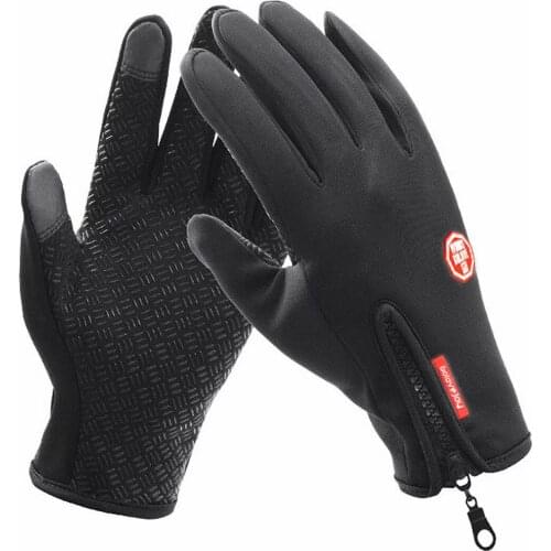 Windproof Warm Gloves For Winter Anti Slip Silicon Touch Screen Full Finger Cold-proof Bicycle Cycling Touchscreen Sport Gloves