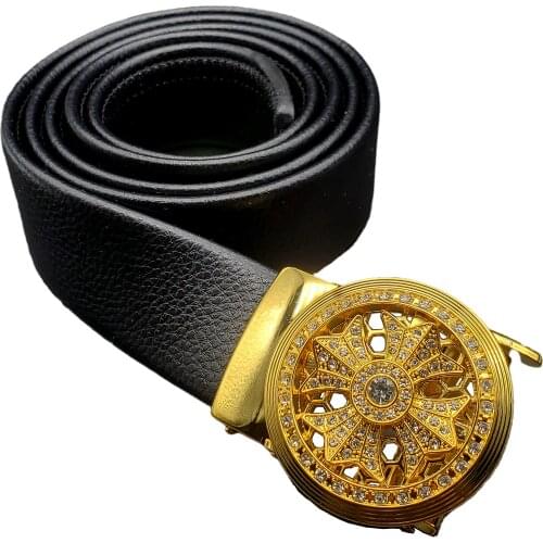 Rotatable Mens Belt, Automatic Buckle, Business Trend