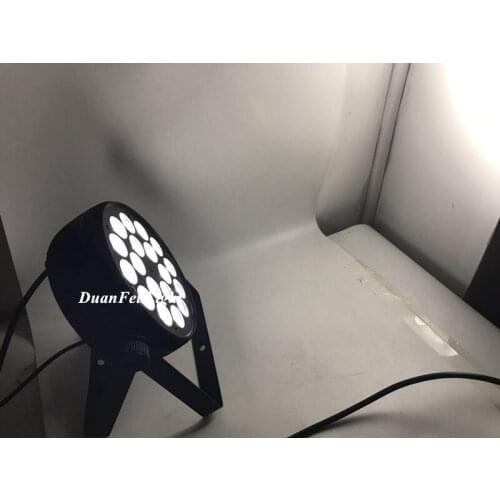 12lot high quality led flat par rgbwauv 18x18w 6in1 led wash par wall washer dmx rgbwa uv led par 18w