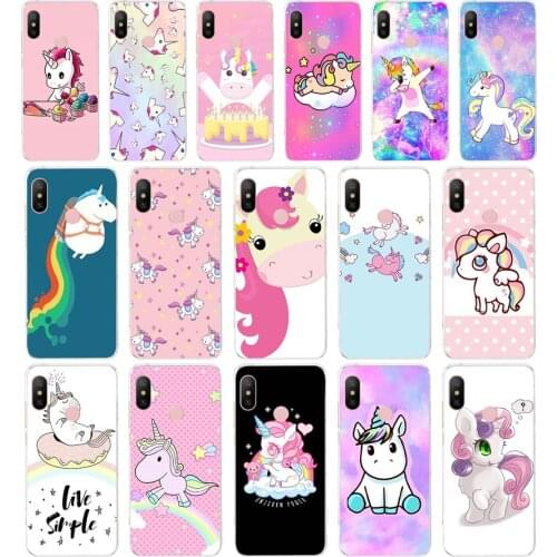 74 Unicorn On Rainbow Jetpack gift Soft Silicone Tpu Cover phone Case for Xiaomi Redmi 6 8 8a Note 8 Pro 8t case