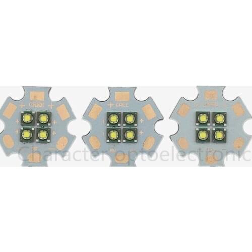 1/2/5/10pcs/lot Cree XPE 4Chip 3V/6V/12V LED Cool white 6000-6500k Emitter instead of MCE XML LED with 20MM Cooper PCB