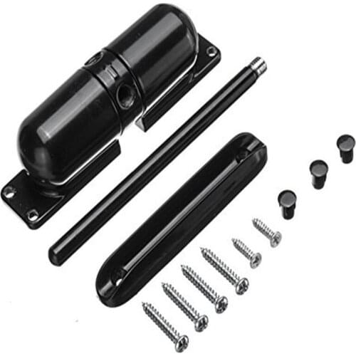 1 Set 10-50Kgs Black Adjustable Surface Mounted Spring Door Closer Automatic Door Closer Fire Rated