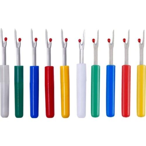 10pcs/set Thread Cutter Seam Rippers Stitch Unpicker Sewing Plastic Handle Craft Tools Accessories Dec-26A