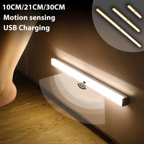 10cm 21cm 29cm Long Strip Under Cabinet Light Magnetic Closet Light Motion Sensor Closet Lamp For Home Kitchen Wardrobe lighting