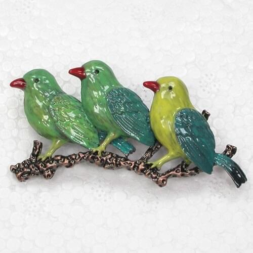 12pcs/lot Wholesale Fashion Brooch Enamel Bird pin brooches C101456