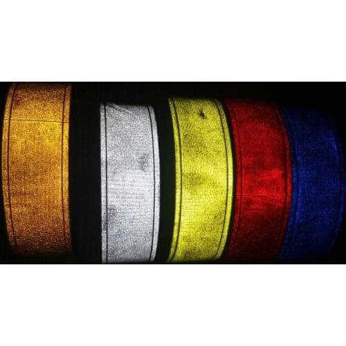 5cm*5M night reflective PVC tape sewing for garment flashing tiny star reflective lattice belt