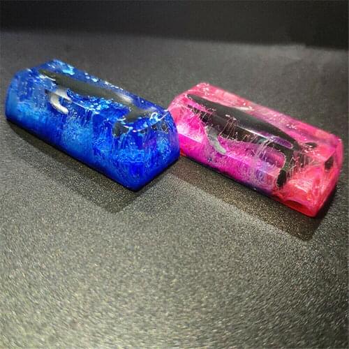 52-Hertz Whale SA Whale Under The Sea Keycap 2.25X Enter / Shift Artisan Resin Keycaps Key Cap For Cherry MX Mechanical Keyboard