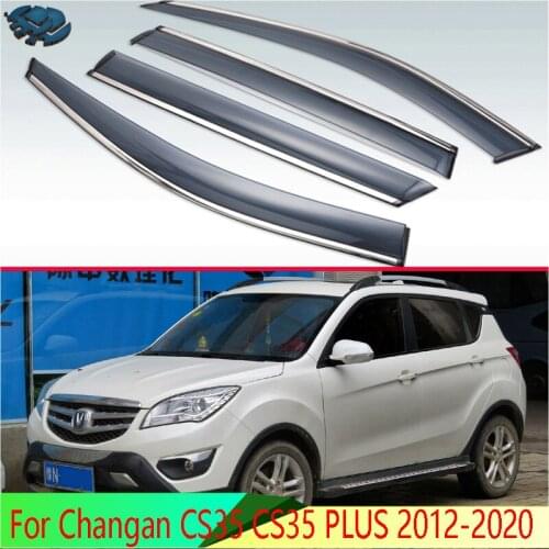 For Changan CS35 CS35 PLUS 2012-2020 Car Accessories Plastic Exterior Visor Vent Shades Window Sun Rain Guard Deflector 4pcs