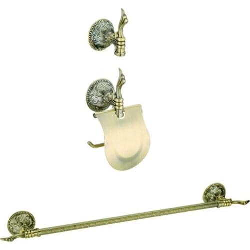 Bathroom hardware set Antique bronze Solid ,Robe hook,Paper Holder,Single Towel Bar bathroom ccessories AB000b