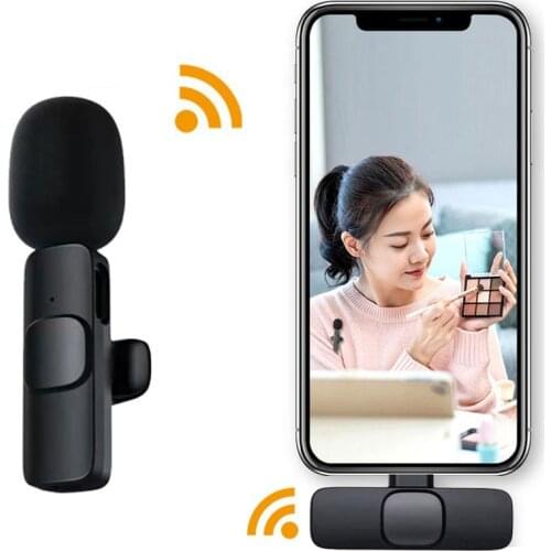 Wireless Lavalier Microphone Type-C Audio Video Recording Mini Mic for iPhone Android live broadcast Lapel Lavalier Microphone