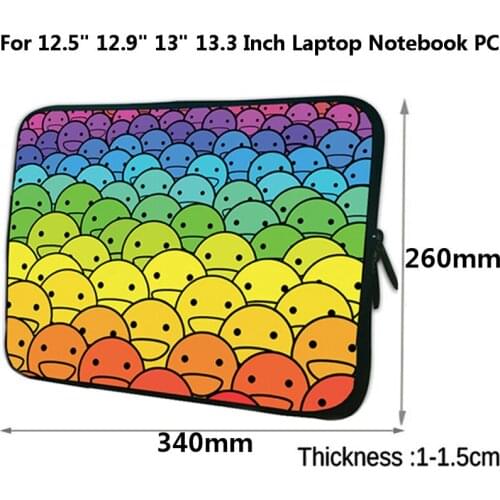 Notebook Carrying 13 Inch Sleeve Chromebook Case Casual Laptop Computer Pouch 13.3 12.9 12.5 Prints Briefcase Hidden Handle Bag