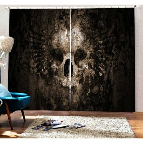Halloween Decorations for Home Blackout 3D Window Curtains For Living Room Bedroom Drapes cortinas Rideaux Customized size