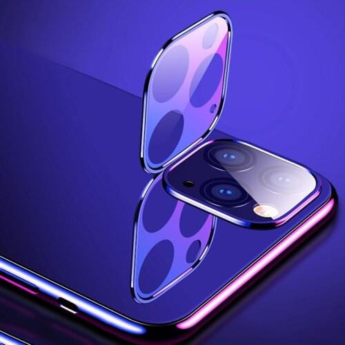 For iPhone 11 Back Camera Case For iPhone 11 Pro Max 2019 Back Camera Lens Tempered Glass Screen Protector Rear Protection Ring