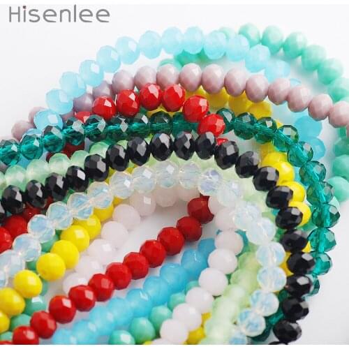 Hisenlee 6mm 10 colors 196 pcs/bag round surface of glass beads crystal beads gasket Czech glass DIY beads Boy / girl Ornaments