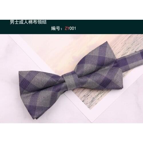 Plaid cotton groom striped wedding bow tie mens British business bow tie casual photo studio western accessories