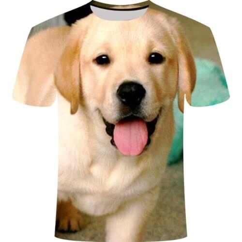 Personality Animal T-shirt 3D Printed T-shirt for Men and Women Boys and Girls Cute Dog Clothing Summer Fashion T-shirt