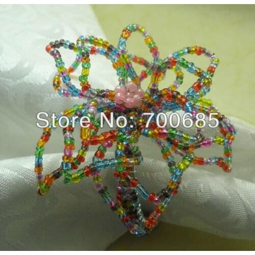 Napkin ring for wedding beaded napkin holder