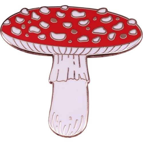 Creativity Mushroom Hard Enamel Pins Collect Funny Metal Cartoon Brooch Backpack Collar Lapel Badges Fashion Jewelry Gifts