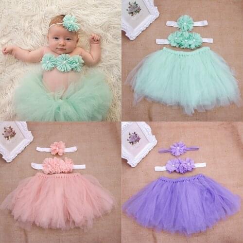2018 Hot Beautiful Baby Girl Toddler Flower Clothes+Hairband+Tutu Skirt Photo Prop Costume Outfits Baby Kids Child Gifts