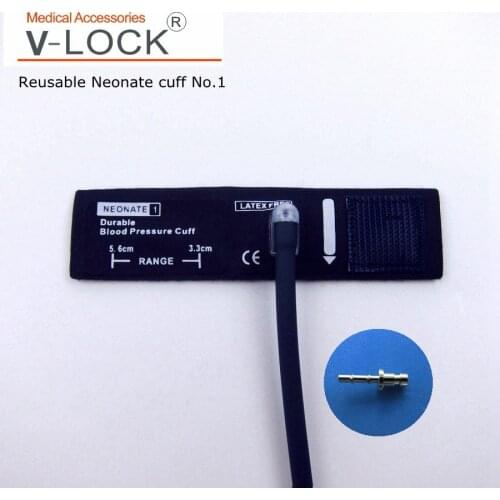 Reusable navy col neonate nibp cuff no.1 with connector LC-47