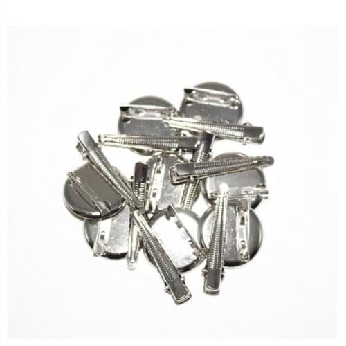 50 pcs/lot DIY Brooch Base Dual Brooch Back Base With Clip And Safety Pin Use For Brooch And Hair Jewelry CPAM Free Ship