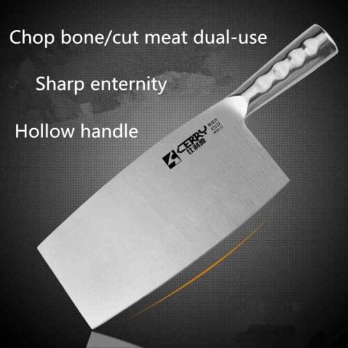 CERRY Full Stainless Steel Professional Mulberry Knife Cleaver Cutting Meat Vegetable Fish Household Multifunctional Knives