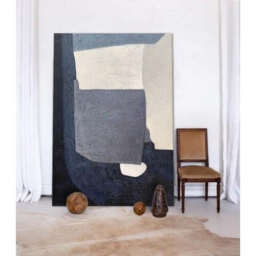 Simple Dark Tone Abstract Decorative Painting Northern European-Style Light Luxury Villa Painting