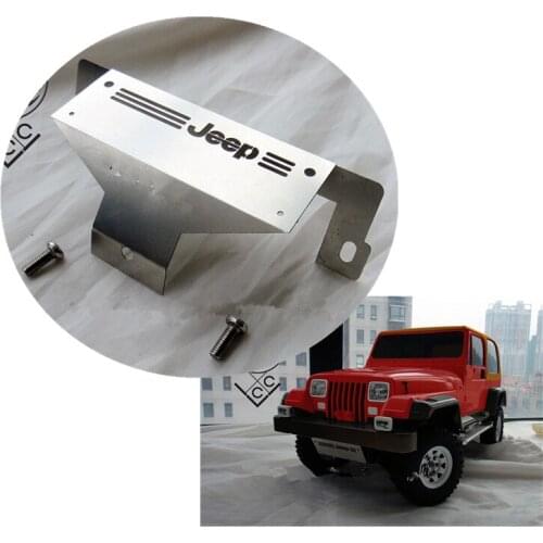 Rc Car Crawler Part Metal Chassis Logo Guard For 1/10 Radio Control Toys Truck Tamiya CC01 Wrangler Jeep Body