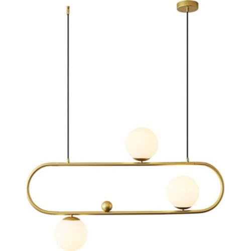 Tupelo Nordic living room lamp simple chandelier retro creative American restaurant iron glass ball magic bean chandelier