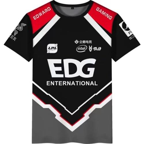 EDG Team Uniforms LOL League Game Clearlove the Same T-shirt Competition Uniforms S10 Global Finals Mens T-shirt