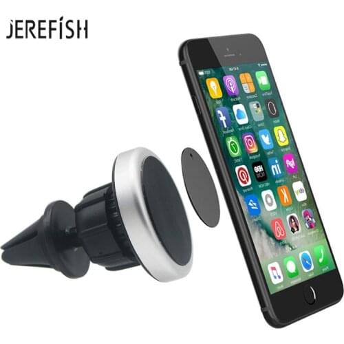 Jerefish Universal Premium 4 Strong Magnetic Air Vent Car Mount Holder for all Cell Phones Huawei Magnet Car Phone Holder