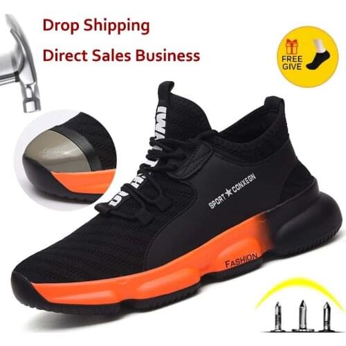 XPUHGM Brand Men Work safety shoes 2020 fashion Outdoor Steel Toe Cap Anti-smashing Puncture Proof Construction sneakers Boots