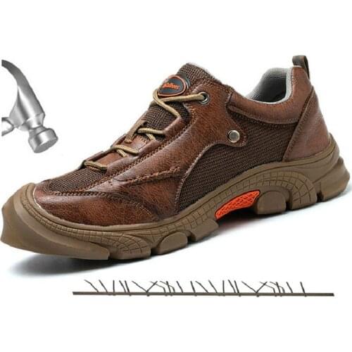 Safety Shoes Men Puncture-Proof Designer Sneakers Men Steel Toe Shoes Waterproof Work Boots Indestructible Safety Boots