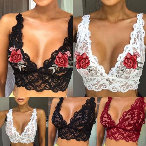 Women Sexy Lace Bra Seamless Underwear Deep V Neck Backless Bra Padded Bralette Lingerie Ultrathin embroideried Female Intimates