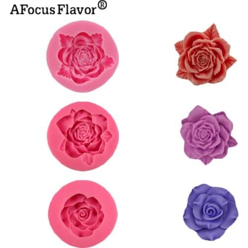 1 Pc DIY Baking Rose-shaped Silicone Mold Sugarcraft Cake Decorating Wedding Fondant Molds Christmas Gifts Kitchen Accessories