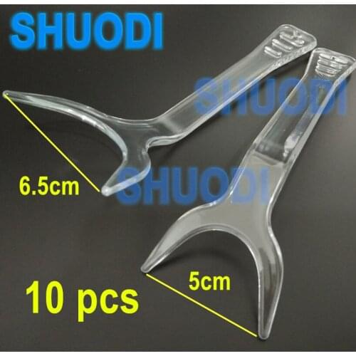 10 Pcs Autoclavable Dental Tongue depressor Mouth Lip Retractor Intractor Opener Plastic Orthodontic Material Tool