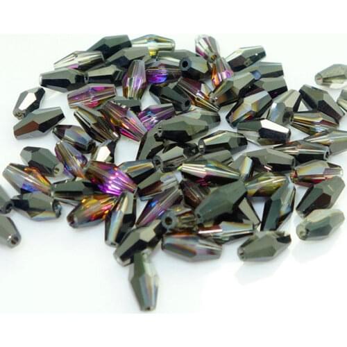 100 pieces exquisite 4x8mm Austrian Long Bicone crystal beads for Jewelry marking DIY necklace&Bracelet