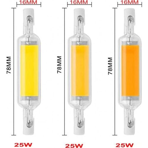 2020 newest R7S LED 118mm 78mm Dimmable COB Lamp Bulb Glass Tube 20W 40W Replace Halogen Lamp Light AC 220V 230V R7S Spotlight