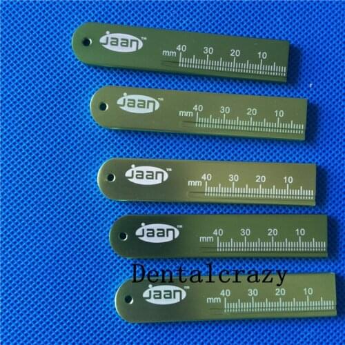 5pcs Green 6pcs Dental Endo Rulers Span Measure Scale Endodontic made in ALUMINIUM