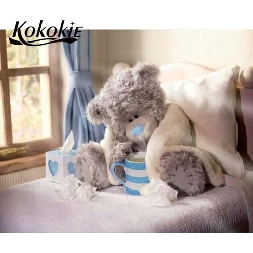 5d diamond embroidery sale picture of rhinestones handicraft diamond mosaic decoration cartoon bear diy diamond painting tools