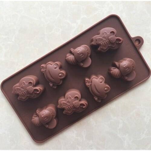 8-link Insect Series Silicone Chocolate Mold, Ice Tray Mold, High Temperature Resistant and Easy To Clean, Homemade Auxiliary