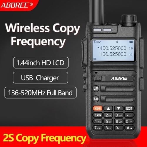 ABBREE AR-F5 Automatic Scan Frequency Walkie Talkie Wireless Copy Frequency 136-520MHz Full Band 10W High Power Two Way Radio