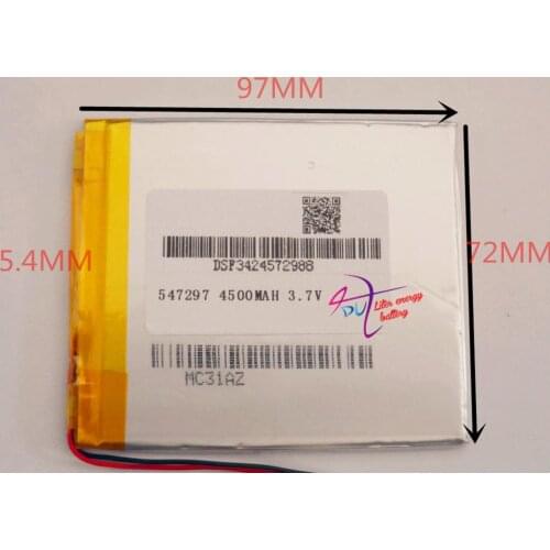 Tablet battery [L067] 3.7V,4500mAH,[547297] PLIB (polymer lithium ion battery/) Li-ion battery for tablet pc,sa