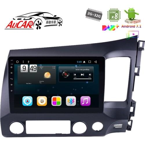 Android 8.1 Car Stereo for Honda Civic RHD 2006 - 2011 Car DVD GPS Navigation system HD 10.1" Bluetooth Radio AUX GPS Navigation