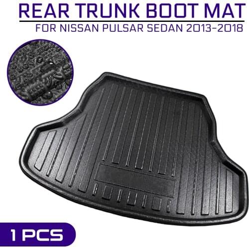 Car Carpet Rear Trunk Anti-mud Cover For Nissan Pulsar Sedan 2013 2014 2015 2016 2017 2018 Floor Mat