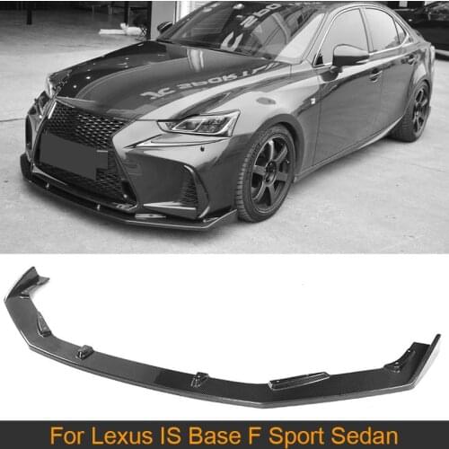 Carbon Fiber Car Front Bumper Lip Spoiler Guard For Lexus IS300 IS350 Base F Sport Sedan 4-Door 2017 2018 Front Lip Chin Apron