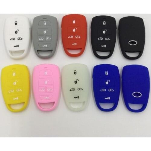 Keyless Interior Silicon Rubber Key Case Cover For Kia Sedona For Hyundai Entourage Minvant 5 Button Car Remote Key FOB