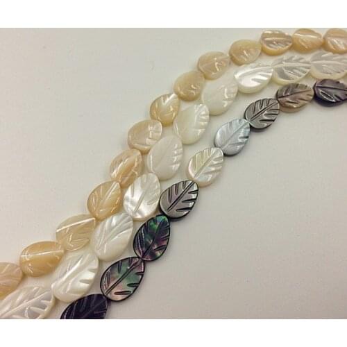 6*9MM 40Pcs=1strand Leaf Freshwater Shell Natural Shell Bead Loose Strand Jewelry Beads