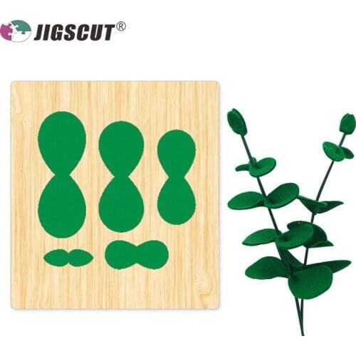 Metal steel rule cutting dies material eucalyptus leaf wood mold hand-made DIY leaf dies can be used for non stick cloth leather