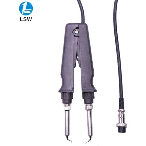 GORDAK 902 BGA Rework Soldering Station Double Electric Heating Clip Soldering Iron Tweezers Desoldering Tool